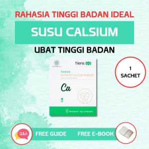 SUSU PENINGGI BADAN DEWASA TIENS CALSIUM MALAYSIA SUPER GROW UP PENINGGI BADAN ORI GROWTH INCREASE HEIGTH SUPPLEMENT 1 SACHET CALSIUM