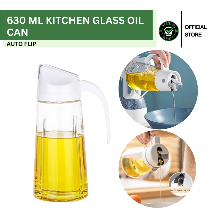 630ml Auto Flip Kitchen Glass Oil Can And Cruet Bottle Lazada Ph 5668