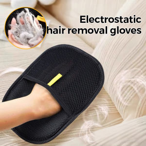 Pet Fur Removal Glove Electrostatic Hair Removal Reusable Carpet Dust Sticky Dual-Way Static Brush Dog & Cat Fur Remover