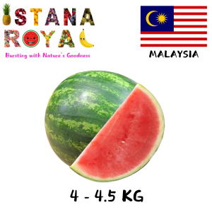 RED SEEDLESS WATERMELON - LARGE (4.0 - 4.5 KG) IMPORTED FROM MALAYSIA - PACK OF 1 - ISTANA ROYAL FRUITS