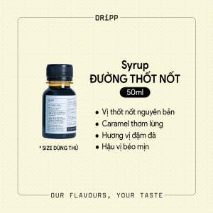 SIRO DRiPP ĐƯỜNG THỐT NỐT 50ML -  PALM SUGAR SYRUP DRiPP 50ML (MẪU DÙNG THỬ)