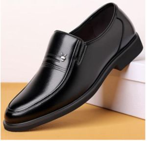 DavidShoes Mens Leather Shoes For Men Business Formal Shoes Black Shoes For Mens Non-slip Office School Shoes For Men