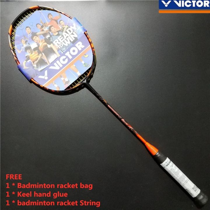 Victor THRUSTER K ONIGIRI Red Badminton Racket With String Carbon