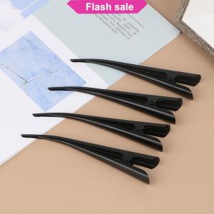 SHENHAO2🎀 4 cái kẹp tóc kim loại dài 12.5cm kẹp tóc mỏ vịt hoa rỗng kẹp tóc phụ kiện tóc kẹp tóc nơ răng vịt Kẹp đầu salon làm tóc kẹp màu đen