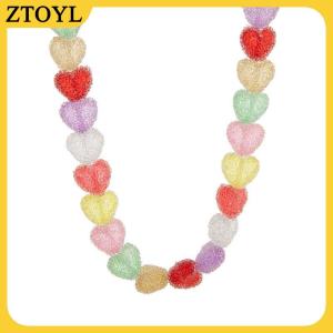 ZTOYL 1 Mảnh Cô Gái Ngọt Ngào Gummy Nhựa Kẹo Charms Stack Đồ Trang Sức Choker Vòng Cổ Mới Đầy Màu Sắc Thạch Dây Chuyền Trái Tim Cho Phụ Nữ Quà Tặng