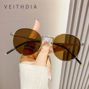 VEITHDIA Women Retro Polarized Sunglasses Trend Stage Party Round Glasses Outdoor UV Protection Sun Glasses Z1915