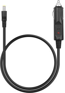 PNGKNYOCN12V DC Car Charger Auto Power Supply 18AWG Cable DC 5.5mm x 2.5mm Car Male Plug Cable for Camera CCTV Refrigerator (10FT)