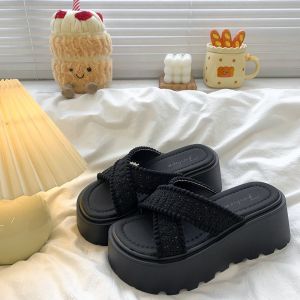 [Free Shipping] Small-Sized Thick-Soled Criss-Cross Sandals For Women Perfect For Summer Wear 2026 New Style Bohemian Sandals Beach Shoes