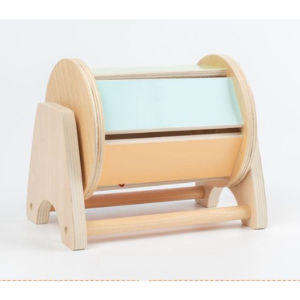 MALOTOYS - Montessori Apparatus Pastel Object Permanence Spinning Drum Coin Box Drawer Ball Three Color Ball Drawer Macaroon Color Toddler Wooden Box Sensory Toys Sonsorial Aparatus Kayu Bola Koin Laci Mainan Sensori Edukasi Montesori Aparatus Malo Toys