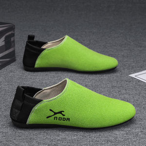 Mens Driving Half Slippers Lowtop Canvas Shoes British one-on-one beanie shoes