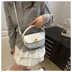 FGBP Korean Style Sequin Crossbody Bag Half circle Luxury Women Shoulder Bag Fashion Adjustable Strap Saddle Bag Female