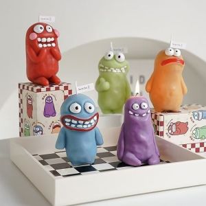 Monster Fragrance Candle | 1 Set - 5pcs Monster Candle | Anniversary Birthday Valentine Present Gift For Her For Him Girlfriend Boyfriend