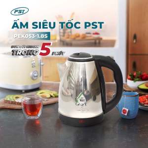 Ấm đun nước inox lớn 5L bóng bẩy thiết kế rộng rãi dễ đổ nước tiện lợi cho sinh hoạt hàng ngày.