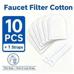 T‑ORAS 10/50Pcs Faucet Filter Cotton Thickened Anti‑Splash Tap Filter Sand Rust Scale Remover for Home