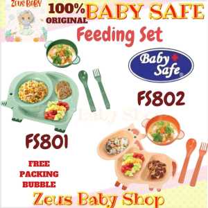 Feeding Set Baby Safe FS801 - FS802 Karakter Giraffe Elephant / Set Peralatan Makan Bayi MPASI Feeding Set Baby Safe FS801 - FS802 Karakter Giraffe Elephant / Set Peralatan Makan Bayi MPASI
