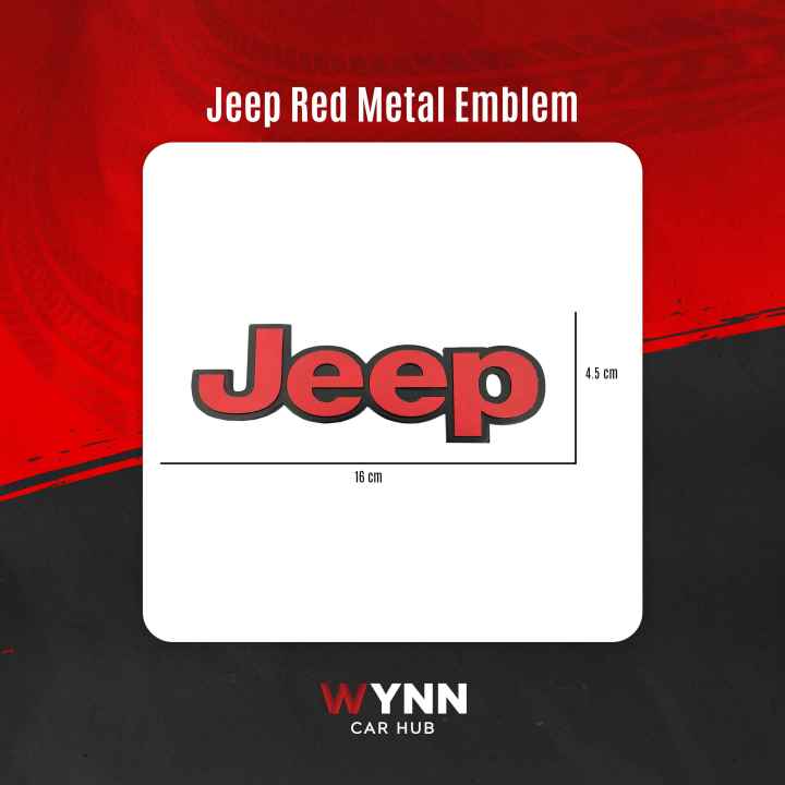 Jeep Red Metal Emblem | Lazada PH