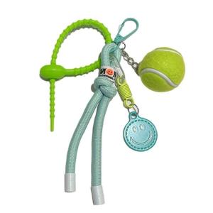 Niềm vui Nụ cười quần vợt Keychain cho Phụ kiện túi xách và trẻ trung Quà Tặng Nylon Keychain phong cách Móc treo chìa khóa túi Mặt dây chuyền
