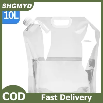 SHGMYD 5 10L ngoài trời xách tay gấp túi nước với vòi nước đi xe đạp đi du lịch và cắm trại nhựa dày công suất lớn túi nước