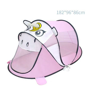Cartoon Animal Pop Up Play Tent Foldable Portable Kids Playhouse for Indoor Outdoor Use
