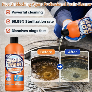 【Instant Unblock】Pipe Unblocking Agent Professional Drain Cleaner Powerful Pipe Unclogger Instant Clog Remover Pipe Unblocking Agent Kitchen Bathroom Blockage Solver Safe Liquid Maintenance
