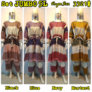 SeteLan One Set JUMBO LD 130 CM Rayon Big Size LD 130 cm XXXXXL 5XL 3321
