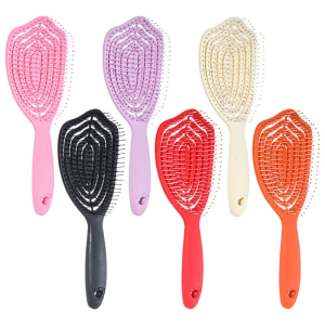 Curved Detangling Brush With Scalp Care Technology Hollow out Hair Comb Hairdressing Tool Suitable For Wet And Dry Hair