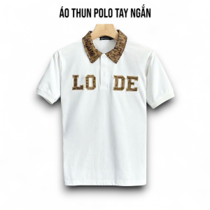 Áo Thun Cổ Bẻ LODE Họa Tiết Tay Ngắn Vải Cotton Co Giãn 4 Chiều Form Regular Fit - TUTEE