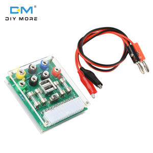 Diymore โมดูลอะแดปเตอร์พลังงานแถบไฟ Atx 20/24พินโมดูลพลังงานคอมพิวเตอร์เดสก์ท็อป3.3V5V12V สายไฟตัวจ่ายไฟตัวบอกสถานะสี่สี4.0มม.