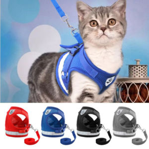 Adjustable Walking Jacket Harness Leash Pets Clothes Vest Collars Lead Leash Strap Belt (s/m/l/Xl)