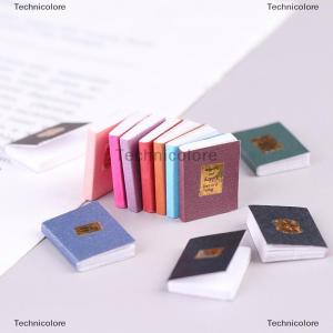 [COD] Technicolore 12ชิ้น/เซ็ต1:12 dollhouse Miniature Book รุ่น Notebook Doll House Study Decor