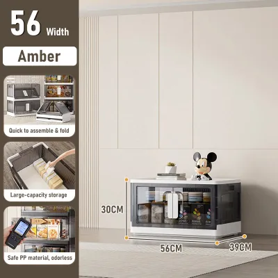 Stackable Storage Box 40/48/56/66 Width Foldable Storage Cabinet Household Clothing Storage Organiser