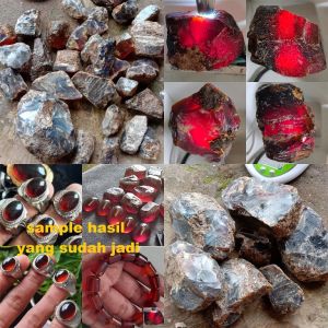 bahan batu mustika fosil purba langka natural berat +/- 100gr dikirim random