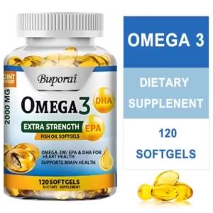 3 Fish Oil 1000mg - EPA & DHA Heart in & Joint Support Cholesterol Control