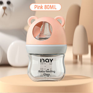 Payoe Bottle Susu Kaca Bayi 80&160ML Anti Bocor Newborn Feeding Bottle BPA Free