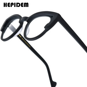 HEPIDEM Acetate Glasses Frame Women Cat Eye Eyeglasses Fashion Famous Brand Designer Cateye Japanese Handmade Spectacles Optical Eyewear 9384