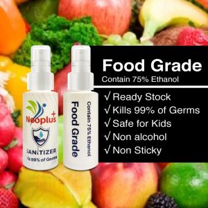 Food Grade Contain 75% Ethanol Non Alcohol Sanitizer 60ml made with Natural Bamboo Extract Sanitiser Disinfectant Spray Pembasmi Kuman Tanpa alkohol非酒精消毒液