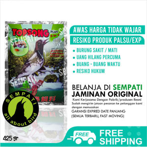 SEMPATI Pakan Burung Topsong Coklat Kuning Top Song Plus Voer Pur Murai Kacer Jalak Beo Poksay Mata Puteh Anis Dll TPSCK