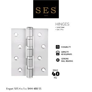 SES Engsel Pintu - Hinge SES 4 x 3 x 3mm 4BB Q125 SS