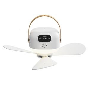 Outdoor Camping Portable Ceiling Fan With LED Light 3 Speed Remote Control Indoor Outdoor Atmosphere Light Ceiling Fan