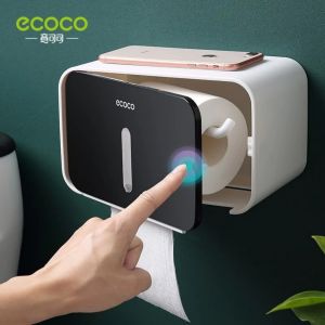Hộp giấy vệ sinh Ecoco 1903 - Hộp đựng giấy vệ sinh nhà tắm dán tường Ecoco cao cấp. Không cần giữ lõi giấy kèm miếng dán cường lực chắc chắn