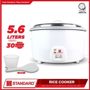 STANDARD SRC 30 Commercial Rice Cooker 1200W with 5.6L Capacity for Large Groups