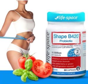 Life Space Shape B420 โปรไบโอติก สุขภาพลำไส้ เผาผลาญไขมันหน้าท้อง 60 capsules Probiotic
