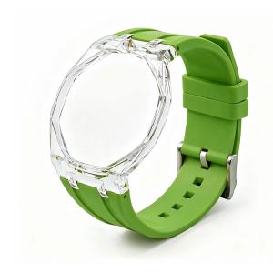 Transparent Plastic Case+Silicone Strap For AP X Swatch Royal Pop Pocket watch Changer to Wristwatch Rubber Watch Band