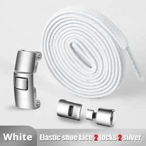Press Lock Shoelace 1 pair elastic shoe lace no tie lazy shoe lace lock Laces Kids Adult Outdoor Sneakers Shoelace