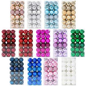 IFYHIWEF Party Shatterproof Festival Balls Hanging Pendant for Christmas Tree Glitter Christmas Pendant Party Supplies Christmas Tree Balls Xmas Tree Topper Home Decor Christmas Decorations