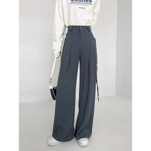 Quần ống rộng{ LƯU Ý ỐNG RẤT RỘNG} nữ cạp khoá lưng cao-TNS