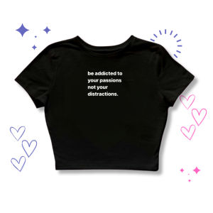 Your Passion Crop Top | Main Oods | Crop Tee YK2 | Kaos Skena Kaos Hitam Putih Black White