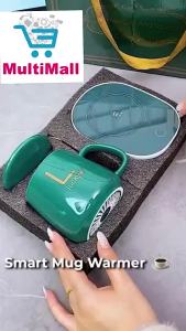 Diamond Marble Grey Cup Warmer SetGift Cup and Mug Cup with Lid Cup set Cup Heater l Cup Warmer l Electric Cup