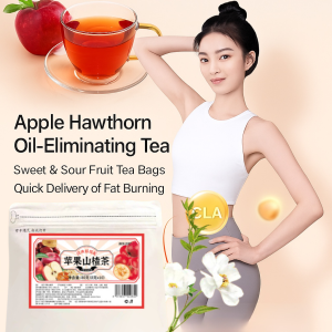 【Burning Fat Draining Oil 】Apple Hawthorn Tea Natural Detox Improves Digestion 100% Natural Fruit Herbal Tea