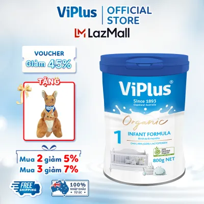 Sữa Bột Công Thức Hữu Cơ Viplus Organic Số 1 800g (0 Đến 6 Tháng) - Date 07.2023